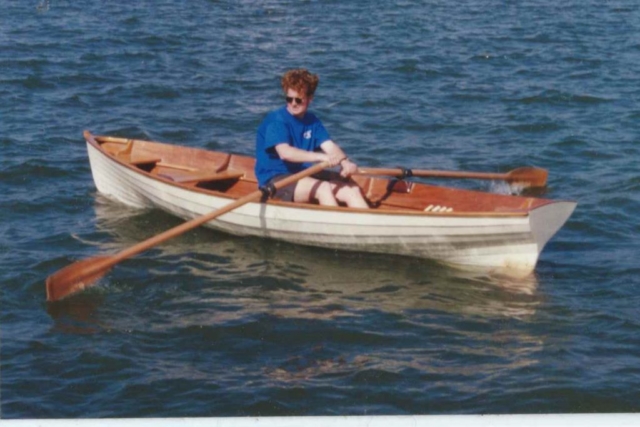 Clinker ply 13'9" Fisher Skiff. Like the Pee Wee, Petrel and Pippy, the Fisher Skiff can be built traditional clinker, ply clinker or strip planked